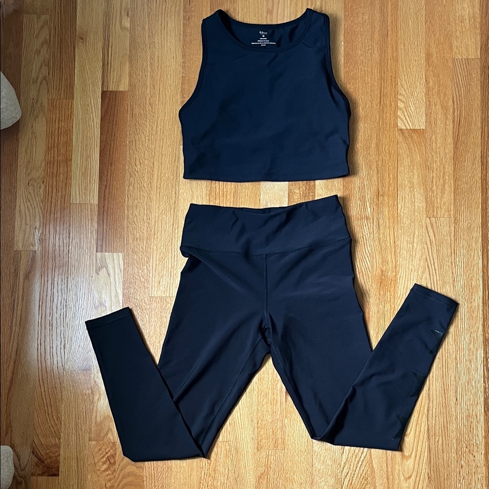 Women's Aqua Black Activewear Set